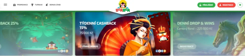 BoaBoa Kasino Domovská stránka